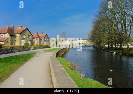 Bakewell Fluss Wye Derbyshire uk Stockfoto