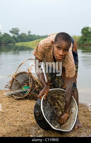 Pygmäen, Betou, Ubangi Fluß, Republik Kongo Stockfoto