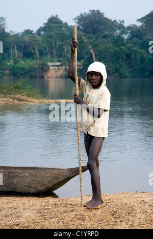 Pygmäen, Betou, Ubangi Fluß, Republik Kongo Stockfoto