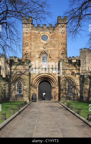 Das Eingangstor zum Durham University College und Schloss, Nord-Ost-England, UK Stockfoto