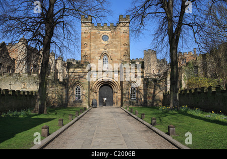 Das Eingangstor zum Durham University College und Schloss, Nord-Ost-England, UK Stockfoto