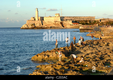 Blick entlang der Malecon Havanna-Kuba Stockfoto