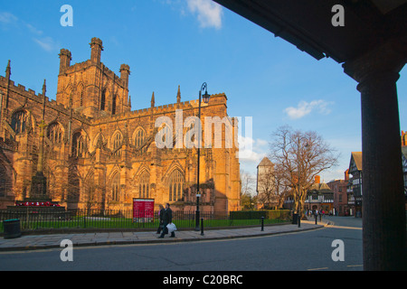 Chester Kathedrale, Stadtzentrum, England, März 2011 Stockfoto