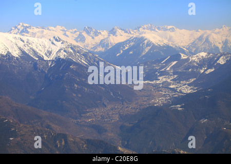 Übersicht der Tinée-Tal im Hinterland der Alpes-Maritimes Stockfoto