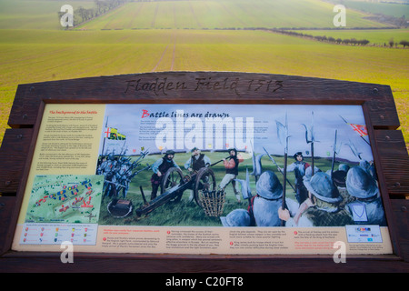 Flodden Schlacht-Denkmal, Grenzen Region England Stockfoto