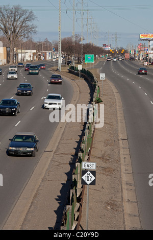 8 Mile Road in Detroit Stockfoto