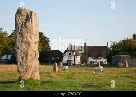 Avebury Stone Circle, Wiltshire, England, Vereinigtes Königreich Stockfoto