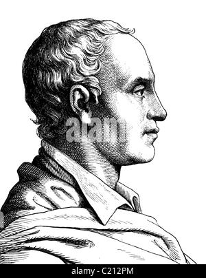 Verbesserte Digitalbild von Ludwig Heinrich Christoph Hoelty, 1748-1776, Dichter, Portrait, historische Abbildung, 1880 Stockfoto