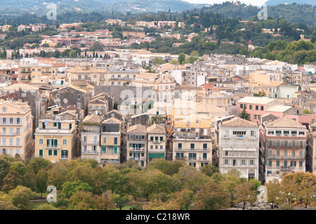 Korfu, Griechenland. Oktober. Blick von der alten Festung in Korfu-Stadt. Stockfoto