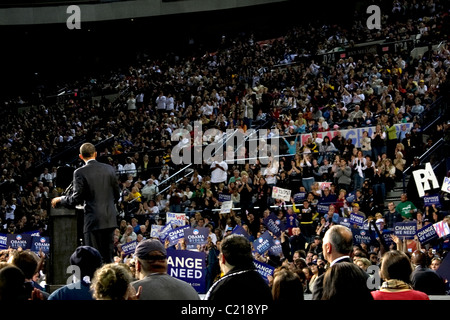 Barack Obama, Mellon Arena, 27. Oktober 2008, 27. Oktober 2008 Election, Präsidenten, Kandidat, Stockfoto