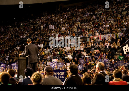 Barack Obama, Mellon Arena, 27. Oktober 2008, 27. Oktober 2008 Election, Präsidenten, Kandidat, Stockfoto