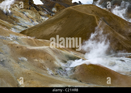 Geothermische Region Kerlingarfjöll auf Island Stockfoto