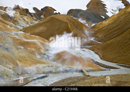 Geothermische Region Kerlingarfjöll auf Island Stockfoto