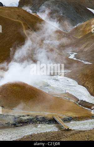 Geothermische Region Kerlingarfjöll auf Island Stockfoto