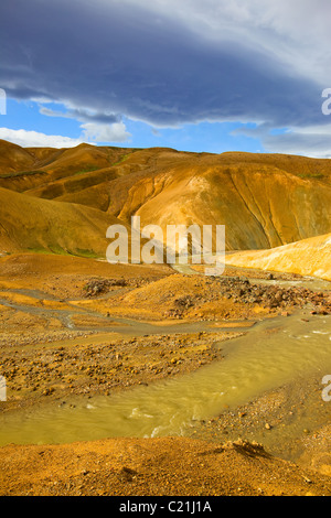 Geothermische Region Kerlingarfjöll auf Island Stockfoto