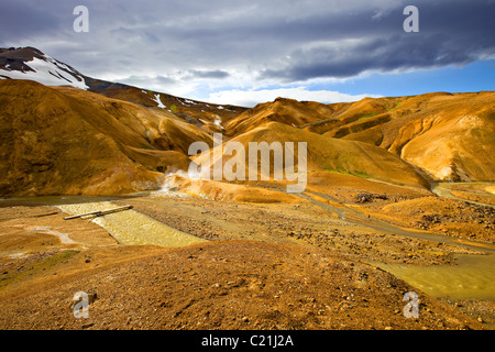 Geothermische Region Kerlingarfjöll auf Island Stockfoto