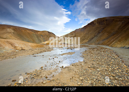 Geothermische Region Kerlingarfjöll auf Island Stockfoto