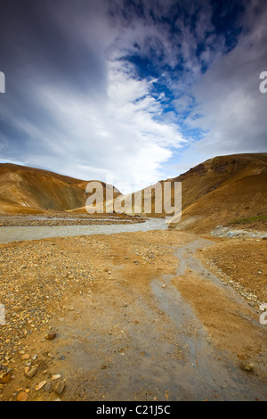 Geothermische Region Kerlingarfjöll auf Island Stockfoto