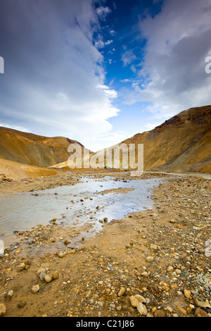 Geothermische Region Kerlingarfjöll auf Island Stockfoto