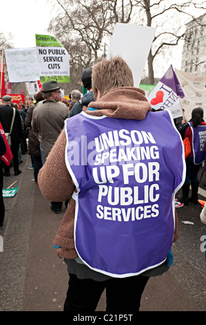 TUC März Veränderer London 26. März 2011 Stockfoto