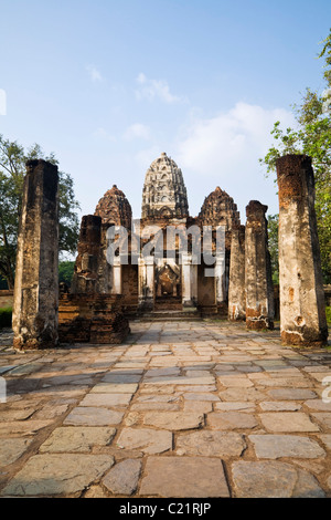 Wat Si Sawai, mit drei 12. Jahrhundert Khmer-Stil thront. Sukhothai Historical Park, Sukhothai, Sukhothai, Thailand Stockfoto