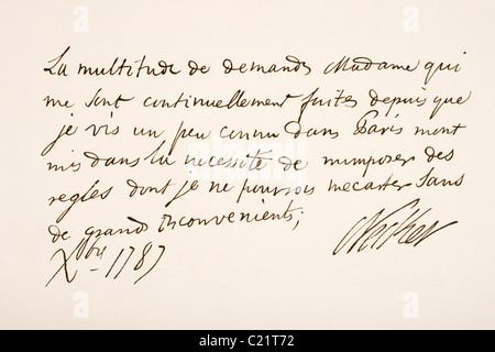 Jacques Necker, 1732-1804. Französischer Staatsmann des Schweizer Geburt. Finanzminister von Louis XVI. Hand-Arbeitsprobe. Stockfoto