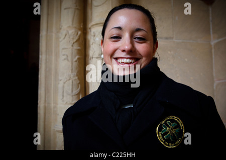 Aufseher in der Kirche der Himmelfahrt in Yuso Kloster San Millán De La Cogolla, La Rioja, Spanien Stockfoto