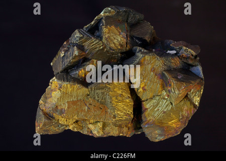 Chalkopyrit - Peru - Anticona Mine - Morococha Bezirk - Yauli Provinz - Junin Abteilung, Erz Hauptmineral Kupfer Stockfoto