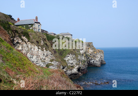 TREVAUNANCE COVE in der Nähe von St. AGNES. CORNWALL UK. Stockfoto