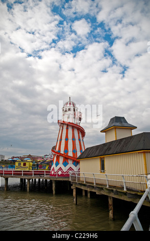 Bild durcheinander Folie auf dem Pier in Clacton am Meer. Stockfoto