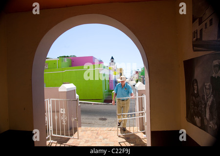 Blick auf das Chiappini Straße in Bo Kaap in Kapstadt Stockfoto