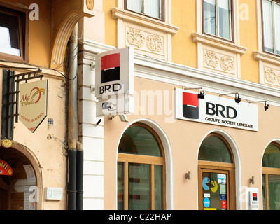BRD-Logos auf ein altes Gebäude in Rumänien. Stockfoto