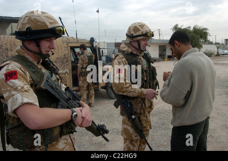 Die Royal Military Police (RMP) sind die Armee spezialisiert auf Ermittlungen und Policing und sind verantwortlich für die Überwachung der m Stockfoto