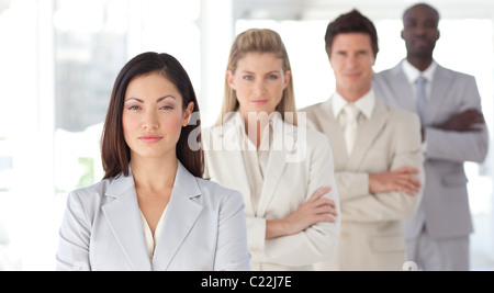 Porträt von unterschiedlichen Menschen bei der Arbeit Stockfoto