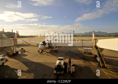 Gol Airline Flugzeuge geparkt auf Asphalt, Galeao oder Tom Jobim International Airport, Rio De Janeiro, Brasilien Stockfoto