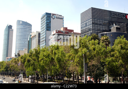 Paseo De La Reforma-Mexiko-Stadt Stockfoto