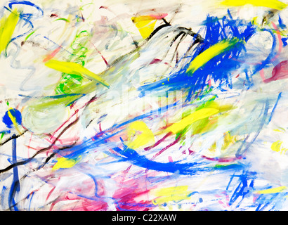 Glückliche Chaos abstrakte Kunst Malerei. Stockfoto