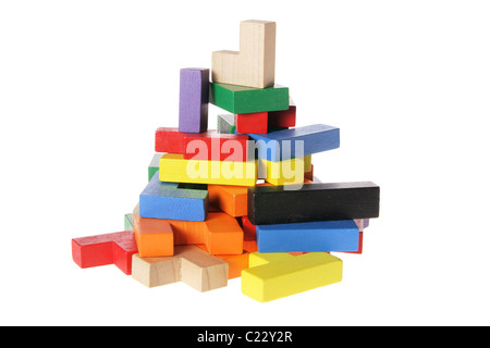 Holzspielzeug-Blöcke Stockfoto