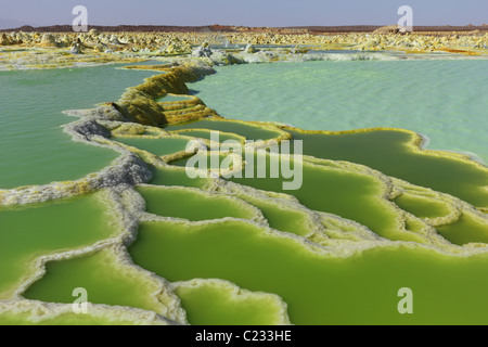 Dallol Vulkan: Danakil Depression: Äthiopien Stockfoto