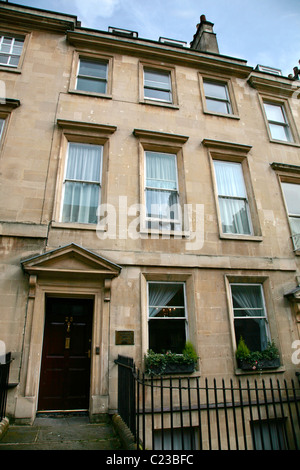 Austens Bath Hause, Gay Street, Bath, Somerset, Großbritannien. Stockfoto