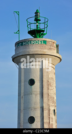 Leuchtturm Le Hourdel in der Nähe von Saint-Valéry-Sur-Somme, der Baie de Somme, Picardie, Frankreich Stockfoto