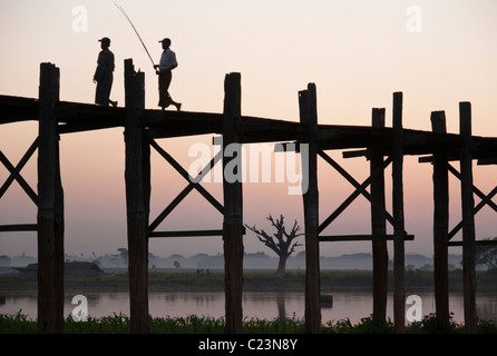 U Bein Brücke. Amarapura. Mandalay-Division. Myanmar Stockfoto