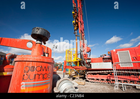 Ein Geothermie-Projekt von der Newcastle University, Dept of Energy and Climate Change finanziert. Stockfoto