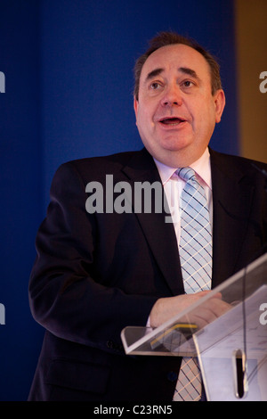 Schottlands erster Minister Alex Salmond MSP liefert die Keynote auf der schottischen Green Energy Centre Konferenz Stockfoto