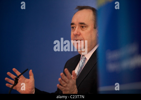 Schottlands erster Minister Alex Salmond MSP liefert die Keynote auf der schottischen Green Energy Centre Konferenz Stockfoto