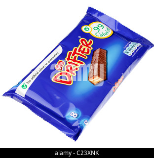 Paket von acht Nestle Drifter Schokolade bedeckt Keks bars Stockfoto