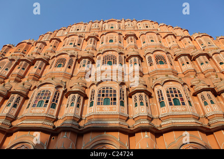 Hawa Mahal, auch bekannt als der Palast der Winde in Jaipur, Indien Stockfoto