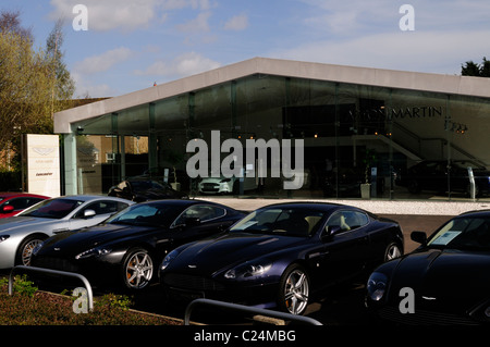 Lancaster Aston Martin Auto Autohaus, Harston, Cambridgeshire, England, Vereinigtes Königreich Stockfoto