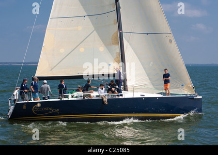 J122 Rennen in Texoma Sailing Club Icebreaker 3, dritte Segelregatta 2011. Stockfoto