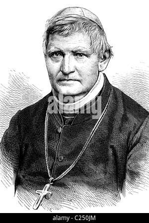 Johann Rudolf Kutschker, Prinz-Erzbischof von Wien, 1810-1881, historische Illustration, 1877 Stockfoto